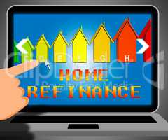 Home Refinance Representing Equity Mortgage 3d Illustration