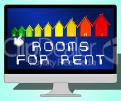 Rooms For Rent Representing Real Estate 3d Illustration