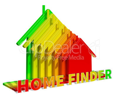 Home Finder Means Housing Residence 3d Illustration