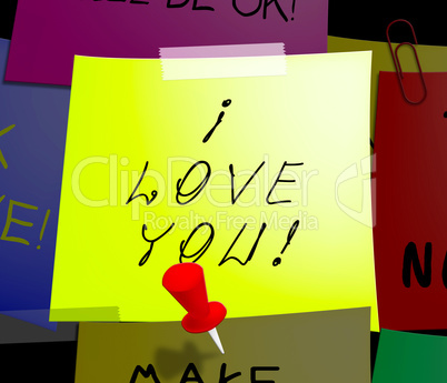 Love You Displays Loving Your Heart 3d Illustration