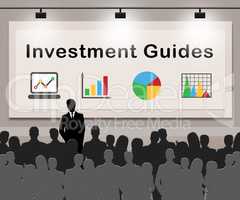 Investment Guides Indicates Investing  Advice 3d Illustration