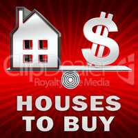 Houses To Buy Displays Sell Property 3d Rendering