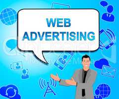 Web Advertising Means Site Marketing 3d Illustration