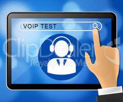 Voip Test Tablet Representing Internet Voice 3d Illustration