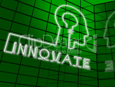 Innovate Brain Means Innovating Creative 3d Illustration