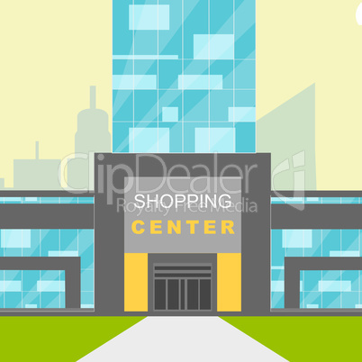 Shopping Center Shows Retail Shopping 3d Illustration