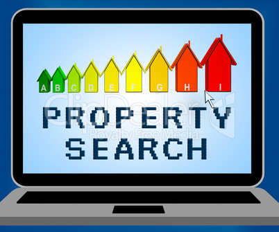 Property Search Representing Find Property 3d Illustration