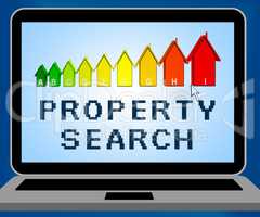 Property Search Representing Find Property 3d Illustration