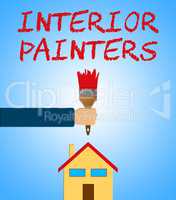 Interior Painters Shows Home Painting 3d Illustration