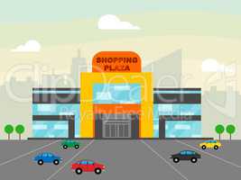 Shopping Plaza Meaning Retail Sales 3d Illustration