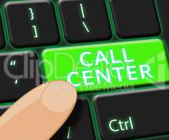 Call Center Key Shows Customer service 3d ILlustration