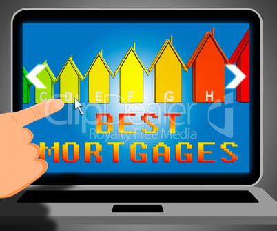 Best Mortgage Representing Real Estate 3d Illustration