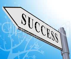 Success Sign Meaning Triumphant Victory 3d Illustration
