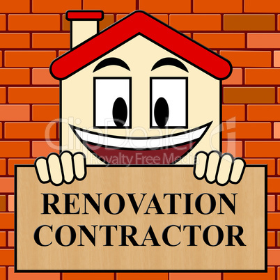 Renovation Contractor Means Make Over Home 3d Illustration