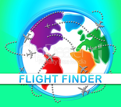 Flight Finder Indicating Flights Research 3d Illustration