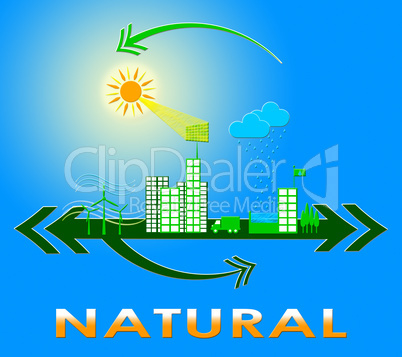 Natural Indicates Organic Healthy And Pure 3d Illustration
