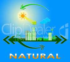 Natural Indicates Organic Healthy And Pure 3d Illustration