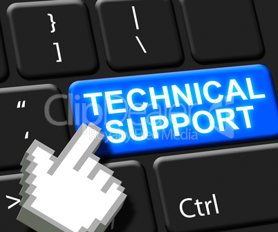 Technical Support Key Shows Help 3d Illustration