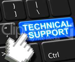 Technical Support Key Shows Help 3d Illustration
