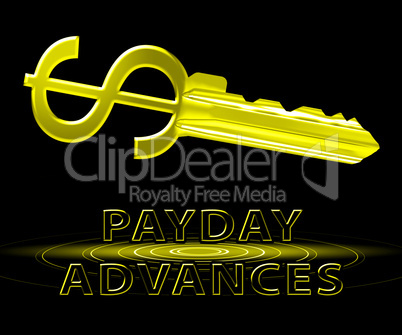 Payday Advances Means Cash Loan 3d Illustration