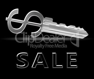 Sale Key Means Promotion And Discounts 3d Illustration
