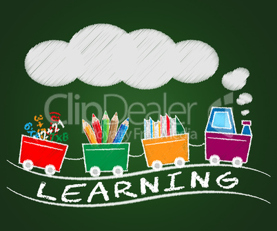 Learning Train Represents Training And Academic 3d Illustration