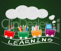 Learning Train Represents Training And Academic 3d Illustration