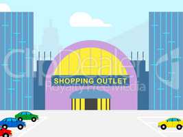Shopping Outlet Shows Retail Commerce 3d Illustration