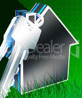 Property Keys Grass Meaning New House 3d Rendering