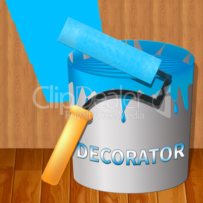 Home Decorator Meaning House Painting 3d Illustration