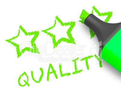 Quality Stars Means Approval Survey 3d Illustration