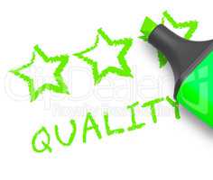 Quality Stars Means Approval Survey 3d Illustration