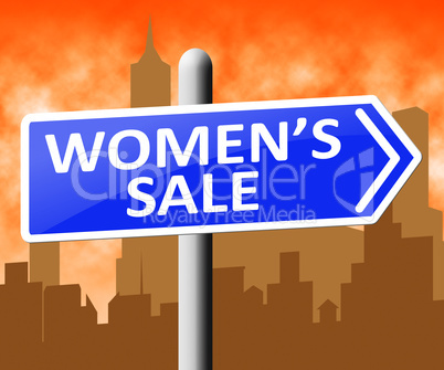Womens Sale Shows Retail Promotion 3d Illustration