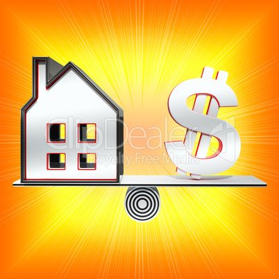 Property Dollar Meaning Usd House 3d Rendering