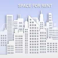 Space For Rent Represents Office Property 3d Illustration