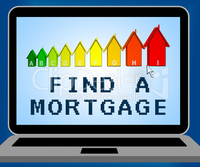 Find A Mortgage Representing Loan Search 3d Illustration