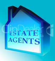 Estate Agents Represents House Realtors 3d Rendering