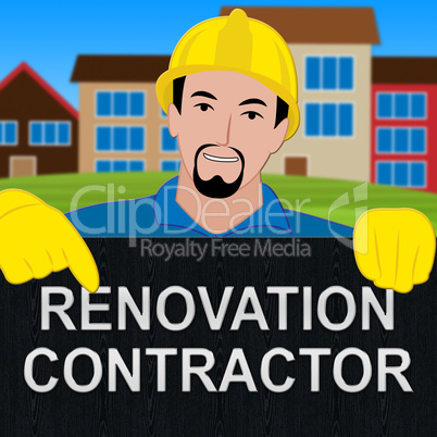 Renovation Contractor Meaning Make Over Home 3d Illustration