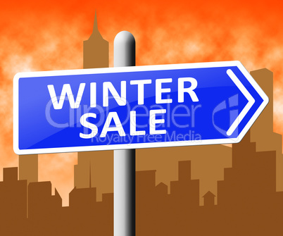 Winter Sale Shows Save Offers 3d Illustration
