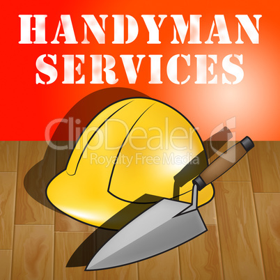 Handyman Services Represents House Repair 3d Illustration
