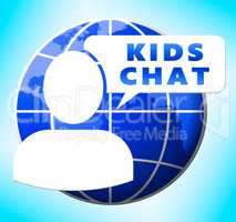 Kids Chat Showing Child Messenger 3d Illustration