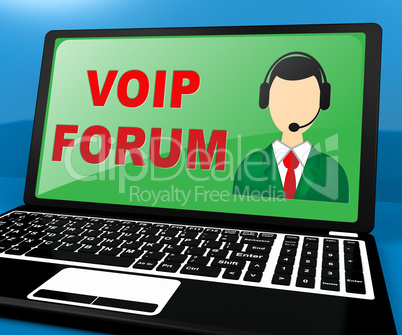 Voip Forum Showing Internet Voice 3d Illustration
