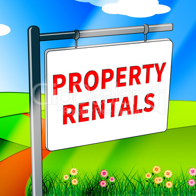Property Rentals Shows Real Estate 3d Illustration