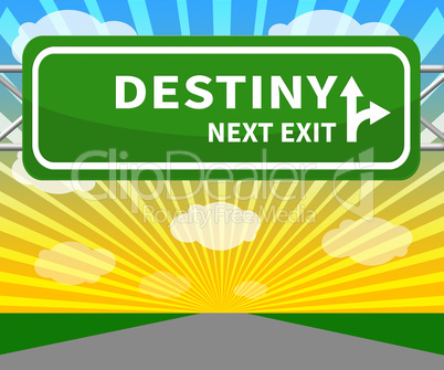 Destiny Sign Representing Progress And Future 3d Illustration