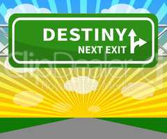 Destiny Sign Representing Progress And Future 3d Illustration