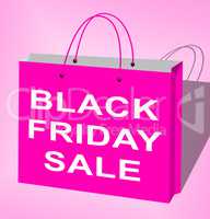 Black Friday Sale Displays Thanksgiving Discounts 3d Illustratio