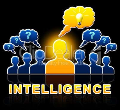 Intelligence People Representing Intellectual Capacity 3d Illust