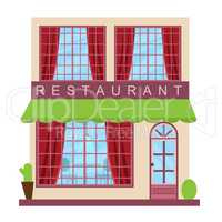 Restaurant Dinner Means Gourment Food 3d Illustration