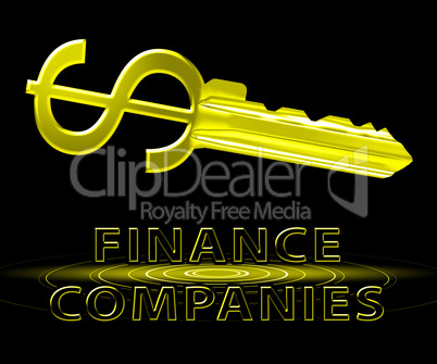 Finance Companies Means Financial Corporations 3d Illustration