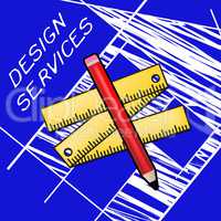 Design Services Showing Graphic Creation 3d Illustration
